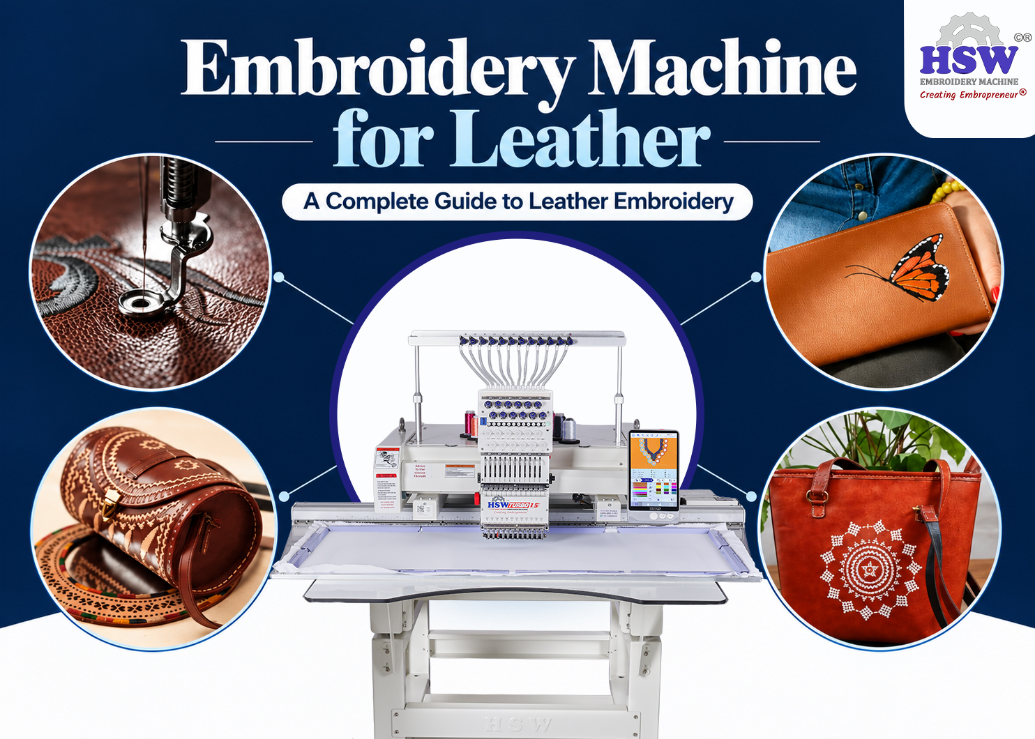 Embroidery Machine for Leather